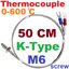 เทอร์โมคัปเปิล M6 screw type ยาว 50 cm.Thermocouple K-Type Temperature 0-600C Sensor Probe