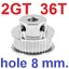 พูลเล่ย์ สายพาน ขนาด 36ฟัน รูแกนเพลา 8mm. ใช้กับสายพาน 6mm 2GT 36Teeth Timing Pulley Bore 8 mm wheel drive pulley Synchronous belt