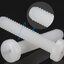น๊อตพลาสติก ขนาด 3มม. ยาว 10มม. M3*10mm. White Plastic screw Pan Head Cross Round Screw Nylon insulation Bolt length M3x10mm สกรูพลาสติก ไนล่อน ใช้กับเสารอง ไนลอน