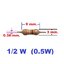 3.9K 1/2W (0.5W) 5% ตัวต้านทาน แพ็คละ 10 ตัว Carbon Film Fixed Resistor