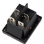 สวิทช์ 2 ทาง 4 ขา 16A 250V (20A 125VAC) 25X31mm 4 Pin 2 Position ON-OFF DPST Snap in Black Big Boat Rocker Switch KCD4-201-4P สวิตช์