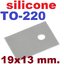 แผ่นซิลิโคน TO-220 insulating pad size 19x13 mm. silicone heat sink insulation Sheet Plate Thermal Insulation Film ระบายความร้อน