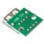 USB 2.0 female socket head to DIP 4p straight plug adapter board pcb converter pinboard 2.54mm.