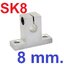 SK8 รูใน 8mm. bearing shaft support rod round shaft support linear bearing mount axis support ที่ยึดแกนเหล็ก ที่ยึดแบริ่ง