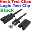 หัวจับสายไฟ สีดำ Patch test hook logic analyzer clip test clip wiring hook black