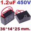 ตัวเก็บประจุ 1.2uF 450V CBB61 แบบมีสายไฟ Capacitor cap run cap start Fan Motor Running เหลี่ยม