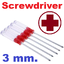 ไขควงปากแฉกขนาด 3x75mm. Small cross screwdriver crystal transparent ไขควงขนาดเล็ก ไขควงแฉก