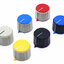ลูกบิด KN-28-Y-6 สีดำ ยึดน๊อต ไต้ฝาครอบด้านบน KN-28-Y-6 colored rubber knob nut clamping rotating black color for rotary encoder potentiometer volume control ลูกบิดโวลุ่ม วอลลุ่ม