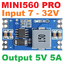 MINI560 PRO 5V (Input 7-32V to Output 5V 5A) Step Down DC-DC Converter Voltage Regulator Buck Stabilized Power Supply Module