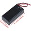 รางถ่าน 9V มีสวิตช์และฝาปิด 9V Battery Storage Case Plastic Box Holder With Leads ON/OFF switch cover