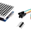 LED Matrix Driver MAX7219 IC Driver Module + LED 3mm Dot Matrix 4 ชุด 8x32 dot สีแดง