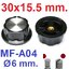 ลูกบิด MF-A04 Diameter 30x15.5 mm. bakelite knob copper core 6 mm. for rotary encoder potentiometer volume control ลูกบิดโวลุ่ม วอลลุ่ม