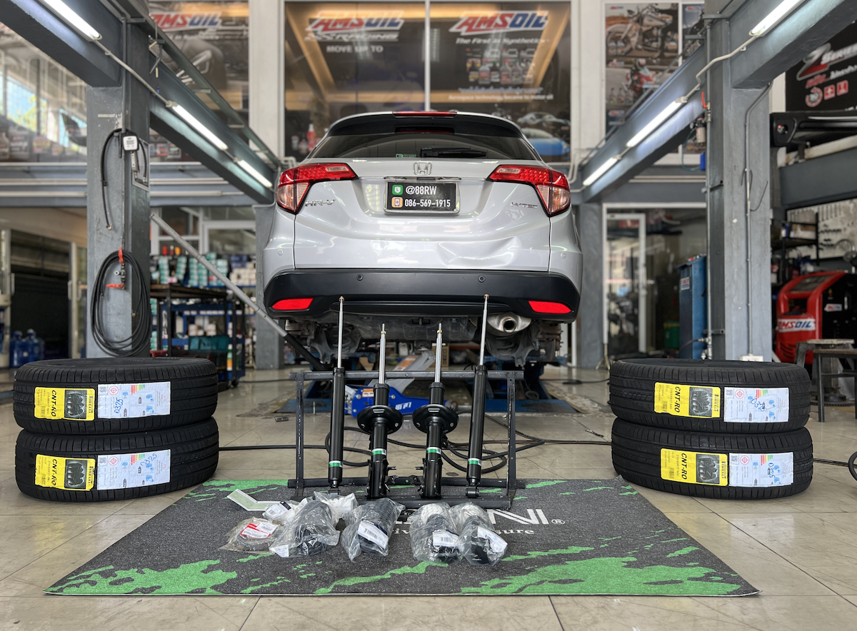 Honda HR-V เปลี่ยนโช้คอัพทั้งคัน พร้อมยางรถยนต์ ใช้งานประจำวันฟ ใครใช้ Honda HR-V แล้วรู้สึกว่าช่วงล่างเริ่มแข็งกระด้าง ย้วย และถึงเวลาเปลี่ยนยางชุดใหม่แล้ว... เราจัดชุดอัปเกรด Performance & Comfort ที่สมบูรณ์แบบที่สุดในราคาคุ้มค่า! งานนี้ครบจบในที่เดียว! โช้คอัพ Tein EnduraPro Basic: คืนความ หนึบแน่น สไตล์ญี่ปุ่น ด้วยเทคโนโลยี H.B.S. ที่ช่วยซับแรงกระแทกจากหลุมบ่อ ลดอาการกระดอน ยาง Pirelli Cinturato Rosso (215/55R17): ยางสมรรถนะสูงที่เน้นความ แม่นยำในการควบคุม เกาะถนนได้ดีเยี่ยมบนถนนแห้งและเปียก (พร้อมประกันยาง 1 ปี หรือ 25,000 กม.) จบครบทุกขั้นตอน: ติดตั้งโช้คอัพพร้อมอะไหล่ส่วนควบใหม่ทั้งหมด, เปลี่ยนยาง และ ตั้งศูนย์ถ่วงล้อ โดยทีมช่างผู้เชี่ยวชาญ สิ่งที่จะได้รับหลังจากติดตั้ง: ความปลอดภัยเต็มพิกัด: ยางและโช้คอัพใหม่ทำงานร่วมกันอย่างสมบูรณ์ การควบคุมที่มั่นคง: รถเกาะถนนได้ดีขึ้น เข้าโค้งมั่นใจ ไม่โคลงเคลง ความทนทานสูง: มั่นใจในคุณภาพอะไหล่พรีเมียมจากญี่ปุ่นและยางยุโรป ถึงเวลาคืนความนิ่งและความมั่นใจให้ HR-V ของคุณแล้ว! สอบถามข้อมูลเพิ่มเติม หรือนัดหมายเข้ารับบริการ ️ : 08-6569-1915 ️ : 08-6544-5963 Line id : @88rw Location : https://goo.gl/maps/HrNUAZXPN94KvxZ98 Facebook : https://www.facebook.com/88rwtire #Honda #HRV #Tein #EnduraPro #Pirelli #CinturatoRosso #ยางรถยนต์ #โช้คอัพ #ช่วงล่าง #ยางเจริญรุ่งเรือง #นนทบุรี #งามวงศ์วาน Honda HR-V เปลี่ยนโช้คอัพทั้งคัน พร้อมยางรถยนต์ ใช้งานประจำวันฟ ใครใช้ Honda HR-V แล้วรู้สึกว่าช่วงล่างเริ่มแข็งกระด้าง ย้วย และถึงเวลาเปลี่ยนยางชุดใหม่แล้ว... เราจัดชุดอัปเกรด Performance & Comfort ที่สมบูรณ์แบบที่สุดในราคาคุ้มค่า! งานนี้ครบจบในที่เดียว! โช้คอัพ Tein EnduraPro Basic: คืนความ หนึบแน่น สไตล์ญี่ปุ่น ด้วยเทคโนโลยี H.B.S. ที่ช่วยซับแรงกระแทกจากหลุมบ่อ ลดอาการกระดอน ยาง Pirelli Cinturato Rosso (215/55R17): ยางสมรรถนะสูงที่เน้นความ แม่นยำในการควบคุม เกาะถนนได้ดีเยี่ยมบนถนนแห้งและเปียก (พร้อมประกันยาง 1 ปี หรือ 25,000 กม.) จบครบทุกขั้นตอน: ติดตั้งโช้คอัพพร้อมอะไหล่ส่วนควบใหม่ทั้งหมด, เปลี่ยนยาง และ ตั้งศูนย์ถ่วงล้อ โดยทีมช่างผู้เชี่ยวชาญ สิ่งที่จะได้รับหลังจากติดตั้ง: ความปลอดภัยเต็มพิกัด: ยางและโช้คอัพใหม่ทำงานร่วมกันอย่างสมบูรณ์ การควบคุมที่มั่นคง: รถเกาะถนนได้ดีขึ้น เข้าโค้งมั่นใจ ไม่โคลงเคลง ความทนทานสูง: มั่นใจในคุณภาพอะไหล่พรีเมียมจากญี่ปุ่นและยางยุโรป ถึงเวลาคืนความนิ่งและความมั่นใจให้ HR-V ของคุณแล้ว! สอบถามข้อมูลเพิ่มเติม หรือนัดหมายเข้ารับบริการ ️ : 08-6569-1915 ️ : 08-6544-5963 Line id : @88rw Location : https://goo.gl/maps/HrNUAZXPN94KvxZ98 Facebook : https://www.facebook.com/88rwtire #Honda #HRV #Tein #EnduraPro #Pirelli #CinturatoRosso #ยางรถยนต์ #โช้คอัพ #ช่วงล่าง #ยางเจริญรุ่งเรือง #นนทบุรี #งามวงศ์วาน